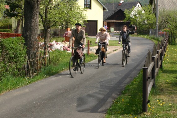 Modern cyklist v akci