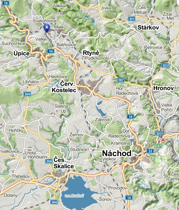 Klikněte pro zobrazení mapy okolí, kterým vedou trasy pochodu
